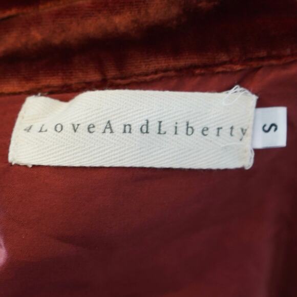 4 Love And Liberty Long Sleeve Pullover Silk Robe Maroon Womens Size Small - Picture 4 of 5